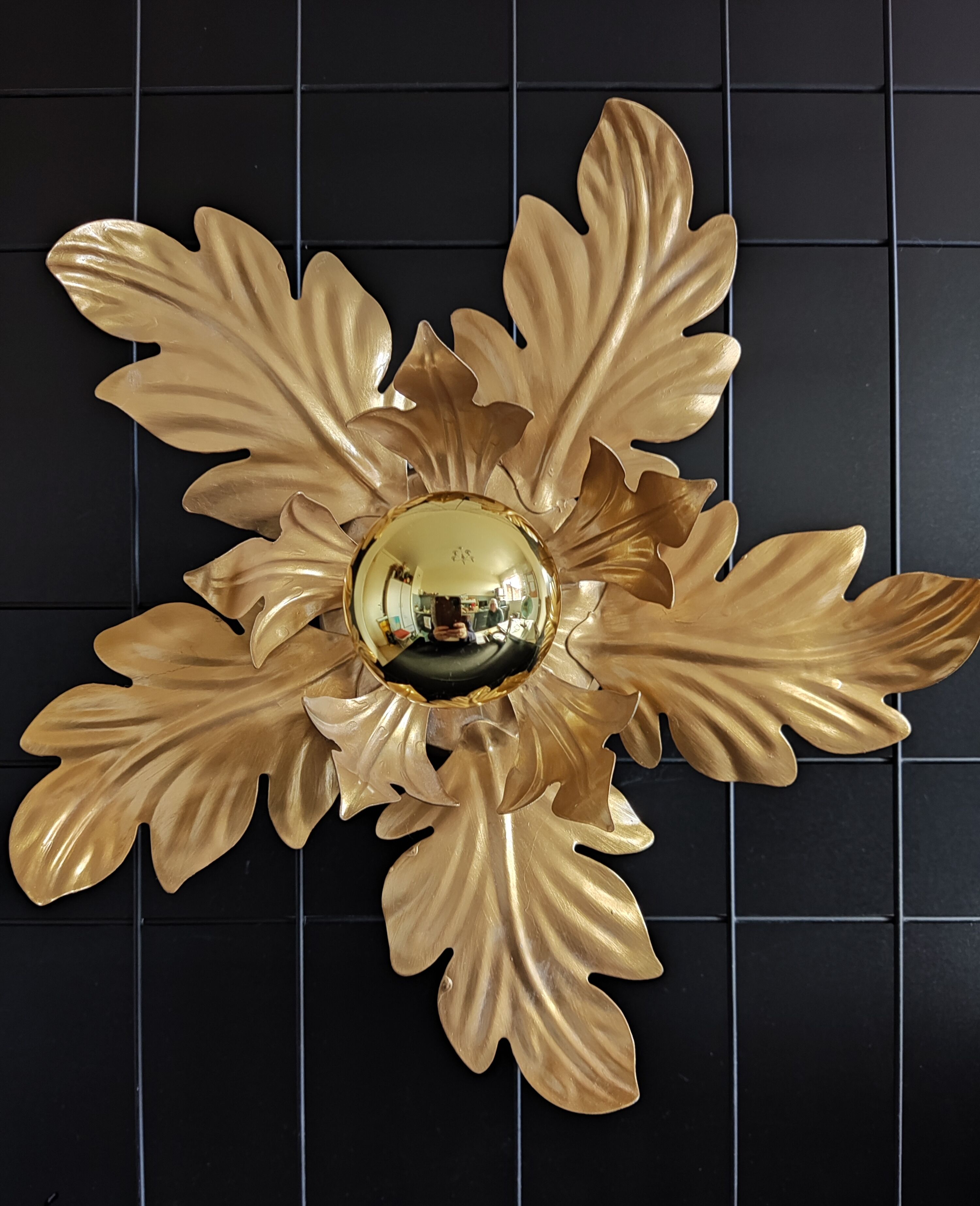 Applique feuilles 2 corolles
