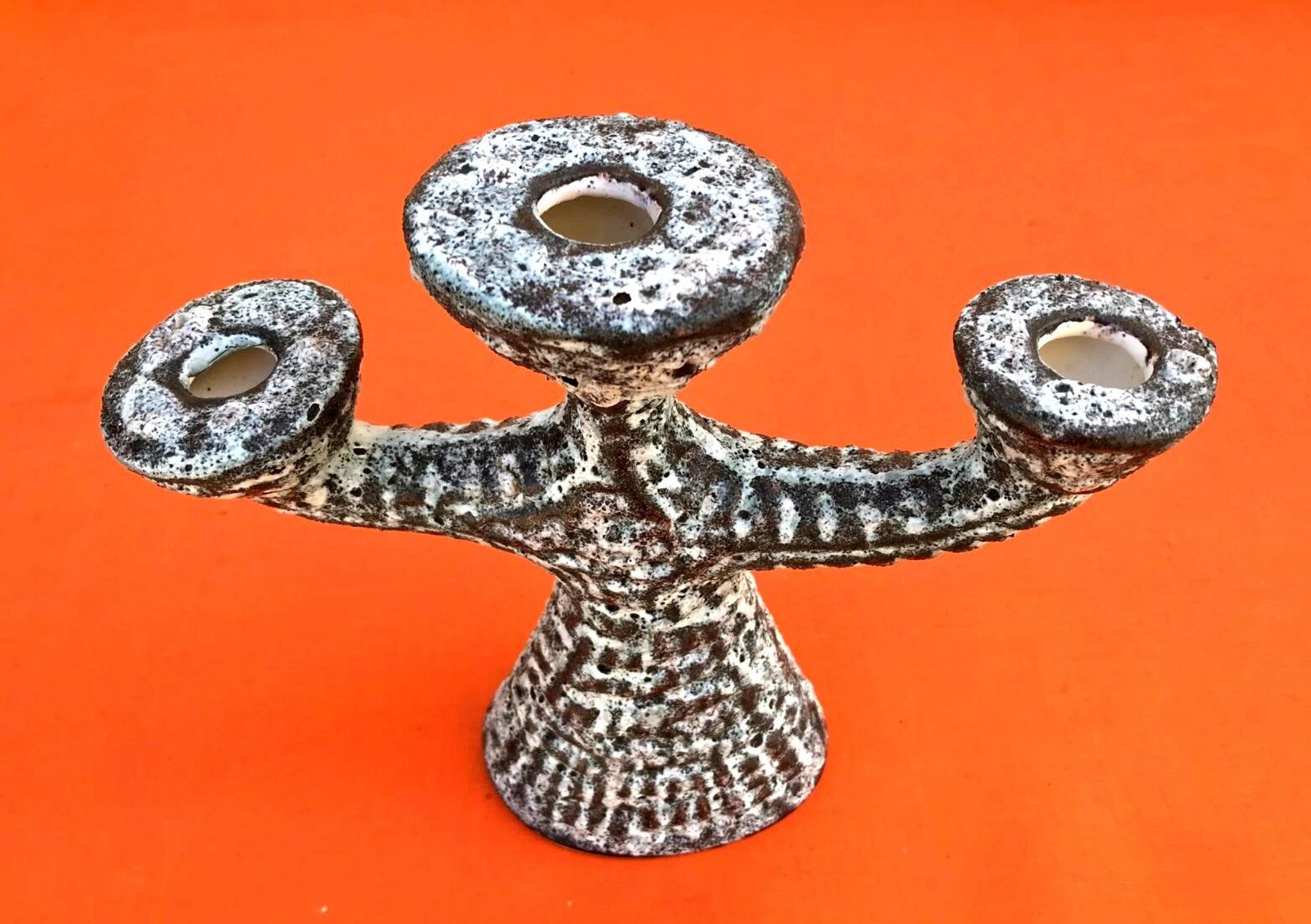 1960s Pair of Ceramic Candlesticks