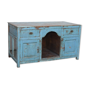 Bureau colonial en teck laqué