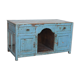 Colonial office in blue lacquered teak