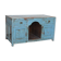 Colonial office in blue lacquered teak
