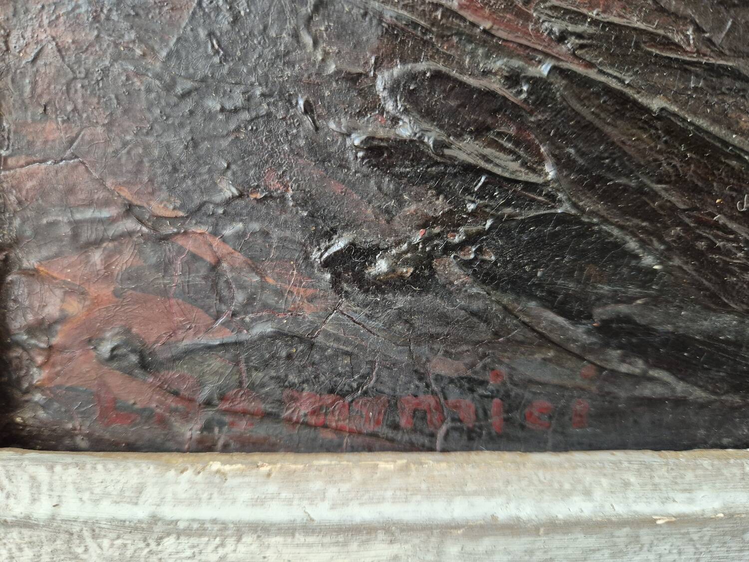 Boat at the dock by L. Bonamici