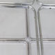 80s Chrome cross framed dining table glass table top