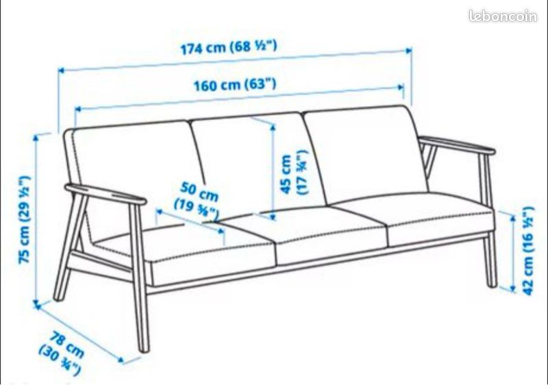 IKEA EKENASET 3-seater sofa