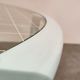 Vintage round glass dining table by Fly line Italy, 1960s