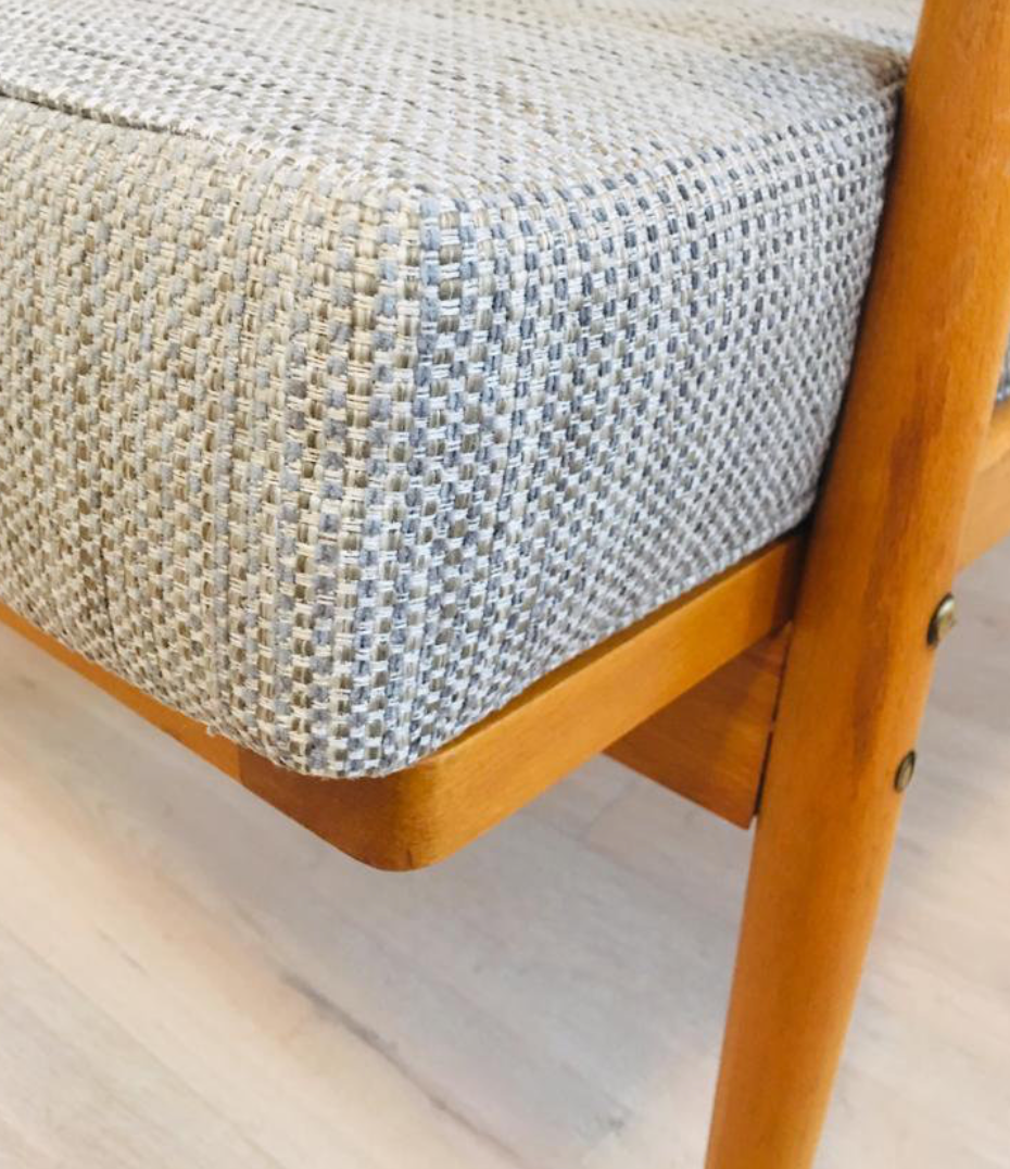 Grey Boomerang armchair