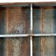 Bookcase - shelf 15 Burmese teak lockers with blue inner patina blue blue interior