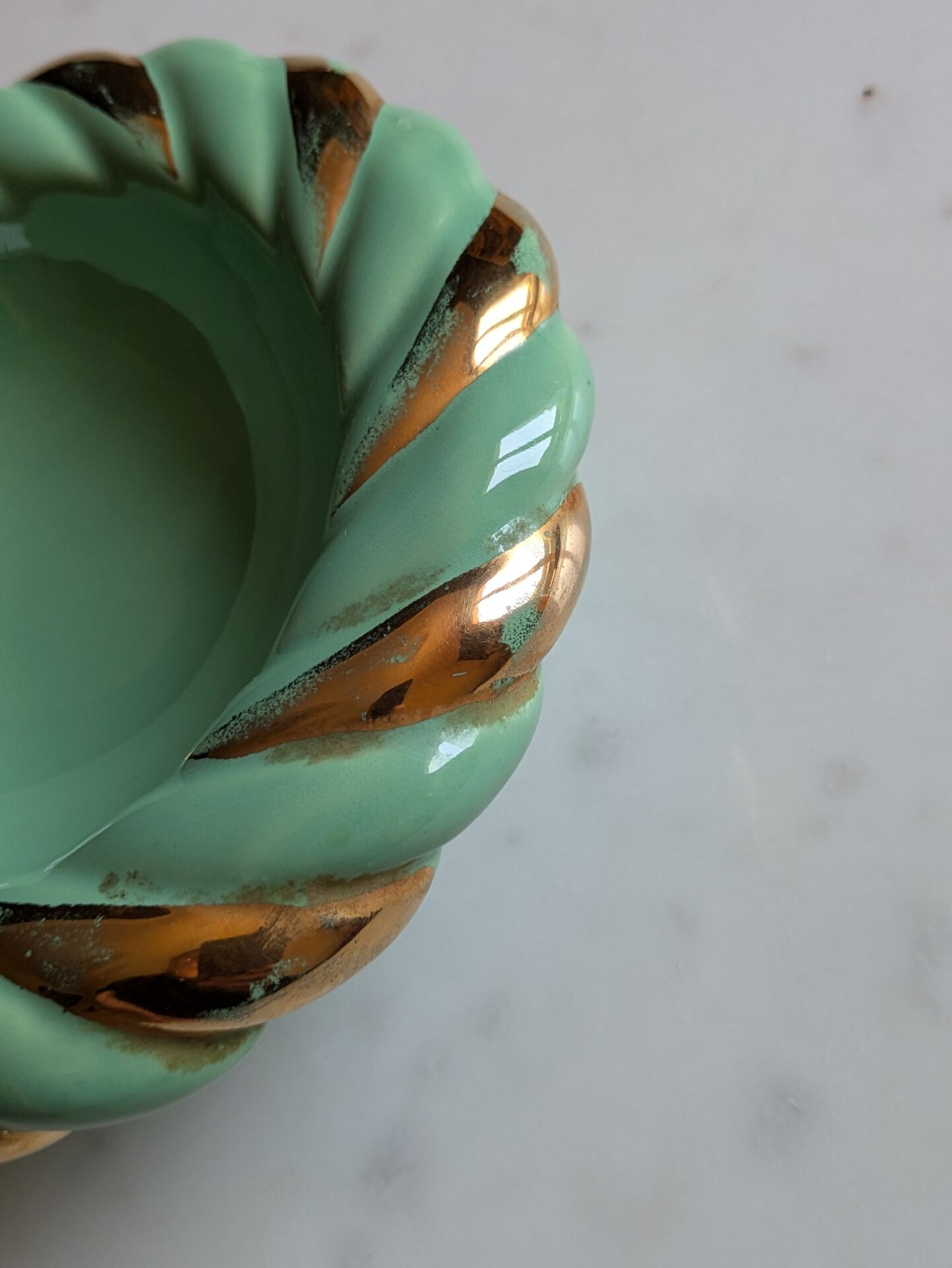 Rare Mid Century glazed ceramic ashtray