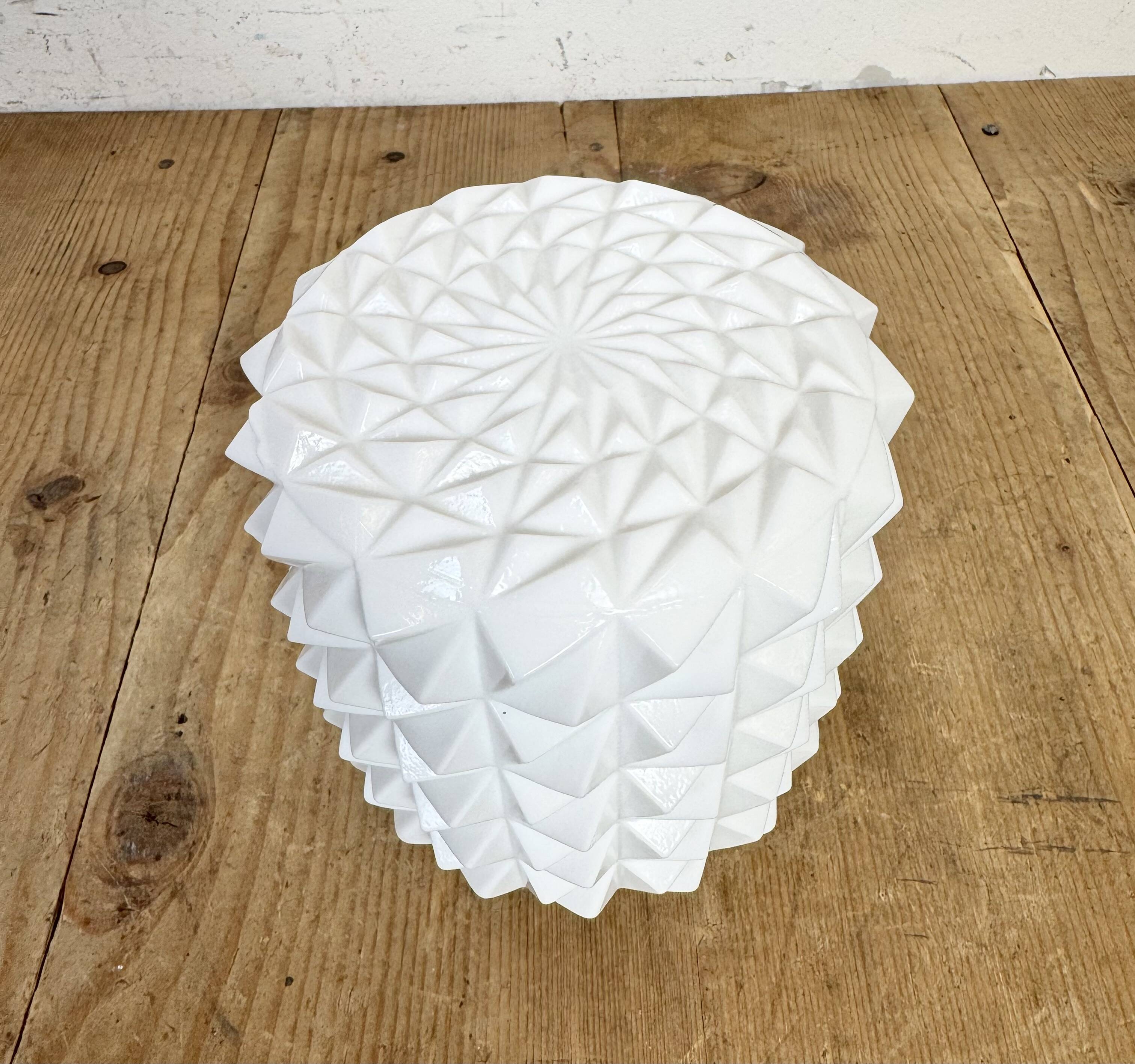 Vintage White Porcelain Pendant Light, 1970s