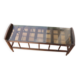 wooden rocking cradle coffee table