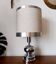 Chrome lamp in the style of Philippe Barbier, 1970.