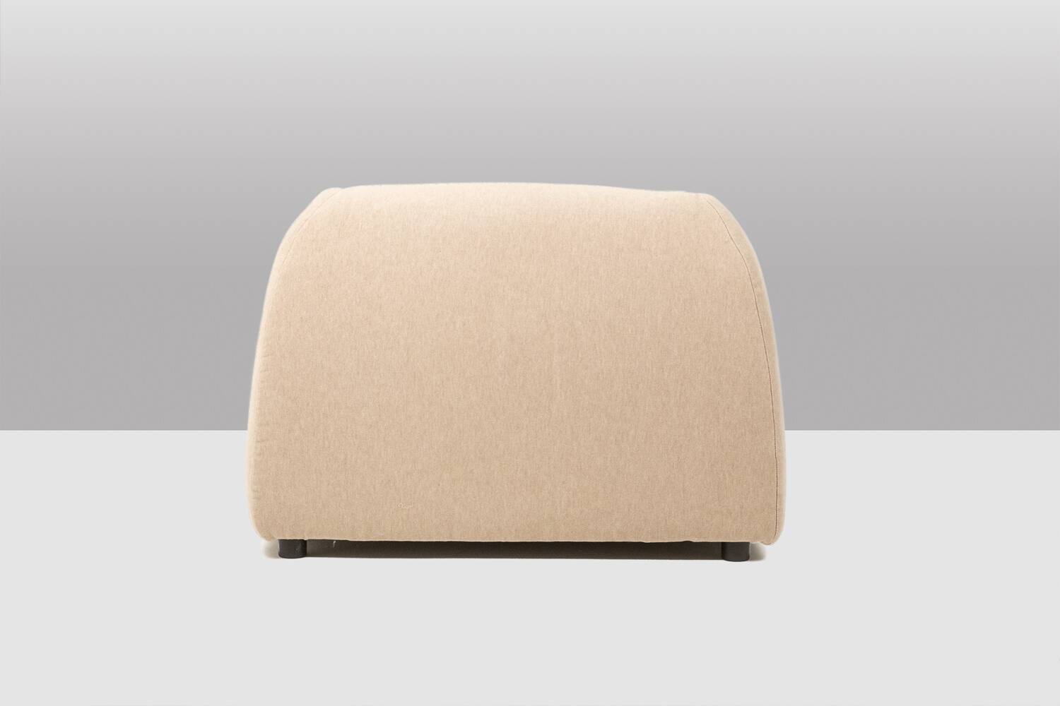 A pair of large and comfortable beige fabric armchairs. Contemporary.
