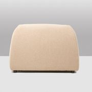 A pair of large and comfortable beige fabric armchairs. Contemporary.