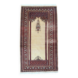Tapis de Prière Vintage Lahore Pakistanais, Années 1960, Élégance et Tradit
