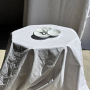 Vintage serving dish in white porcelain with shells MP Samie D26 H4