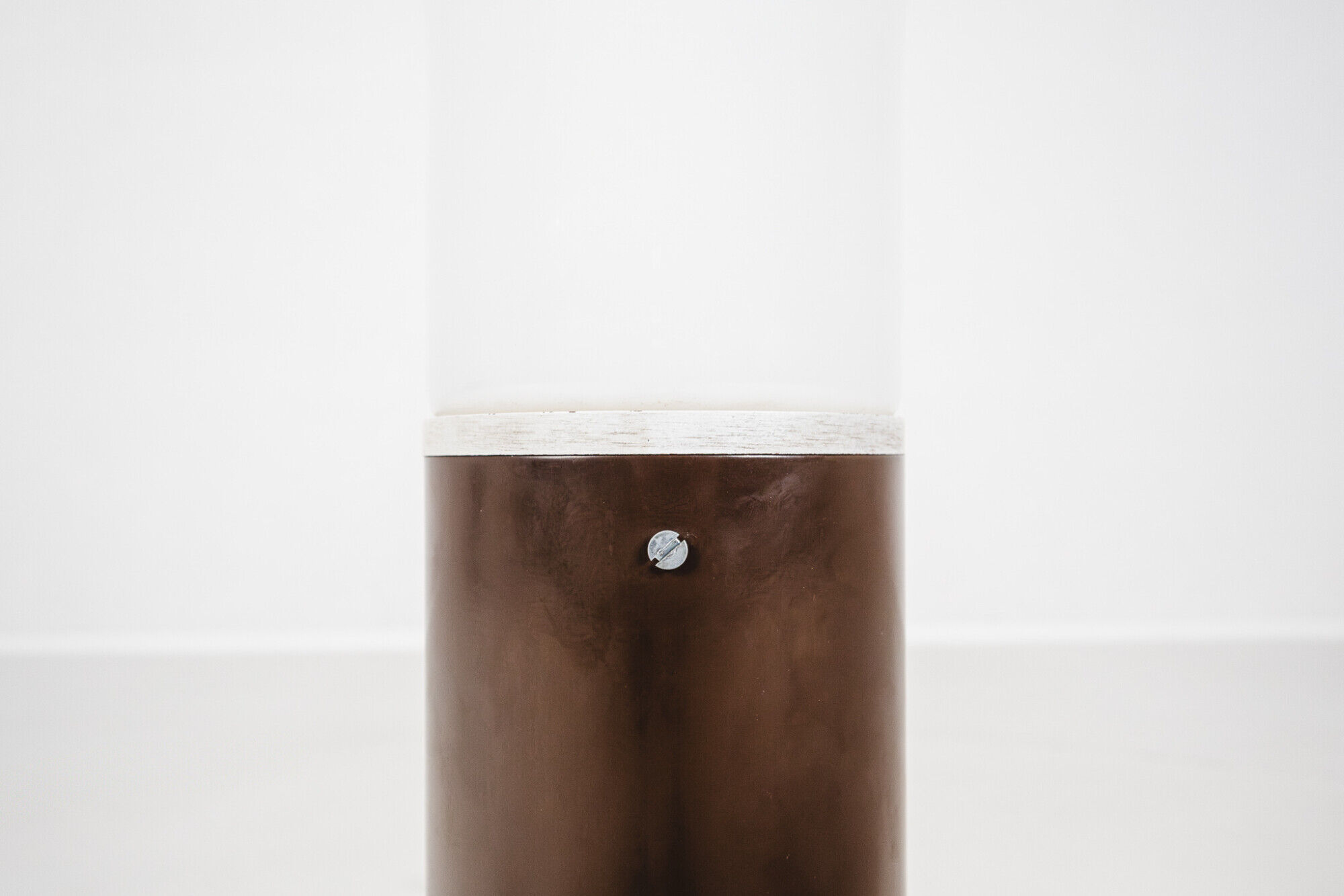 Space age floor lamp in glass & metal by Temde Leuchten