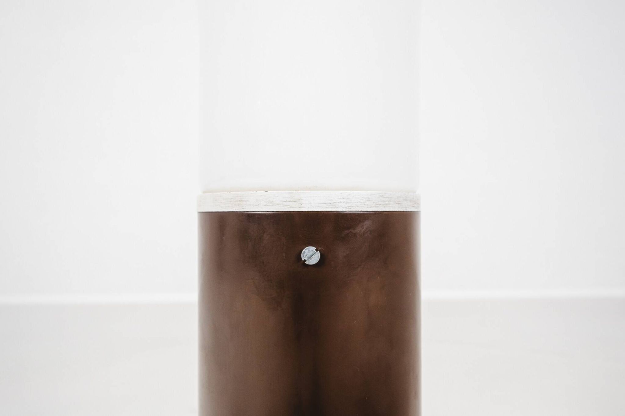 Space age floor lamp in glass & metal by Temde Leuchten