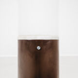 Space age floor lamp in glass & metal by Temde Leuchten