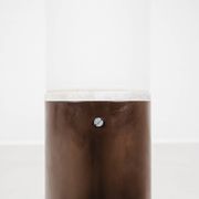 Space age floor lamp in glass & metal by Temde Leuchten