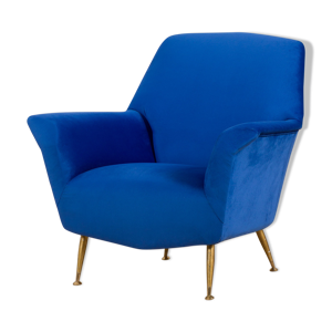 Fauteuil italien vintage en velours