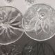 4 chiseled crystal flutes with vintage foot