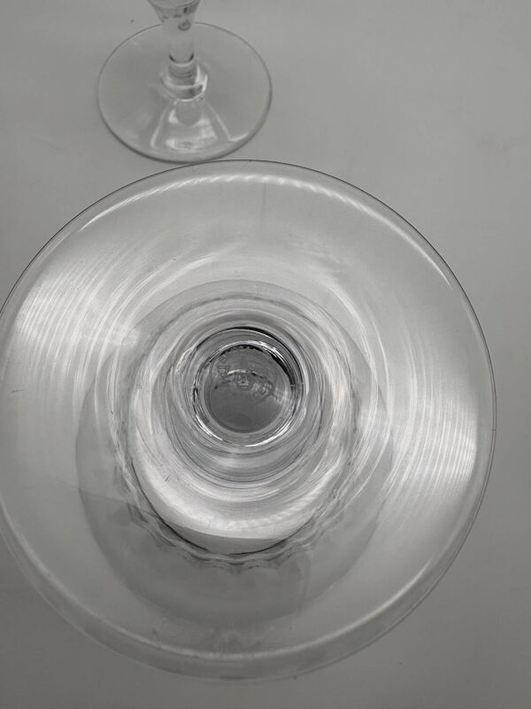 10 coupes à champagne en cristal, Baccarat, model Picadilly, France