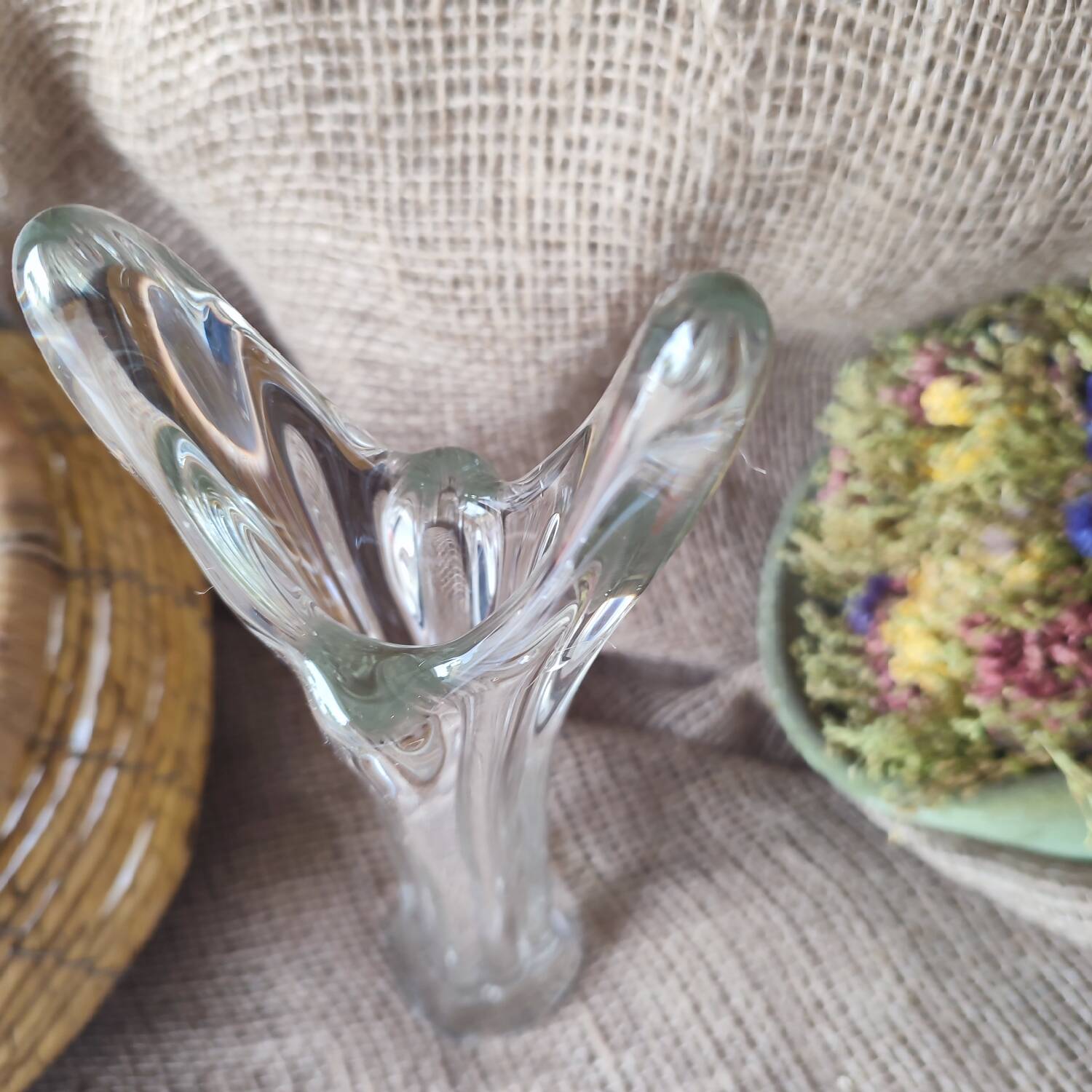 Vase soliflore en cristal transparent