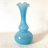 Vases soliflores opaline bleue