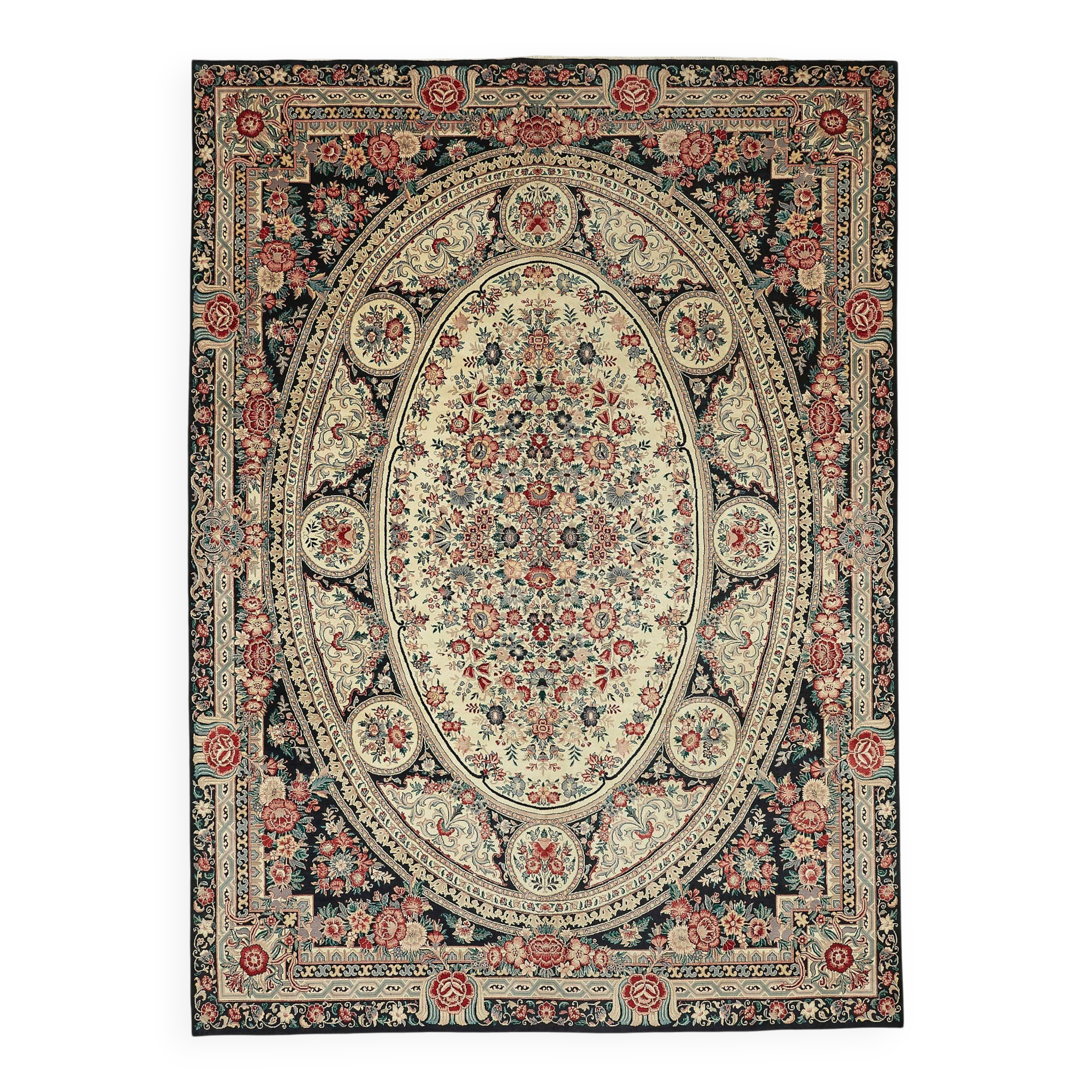 Turkish Handknotted Wool Oushak Rug 272 cm x 378 cm