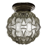 Bubble ceiling lamp in molded glass