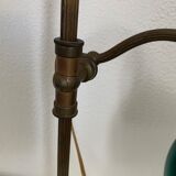 Vintage lamp 1900 celadon jeweler workshop brass - 56 cm