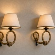 Paire d'appliques en corde d'Audoux Minet