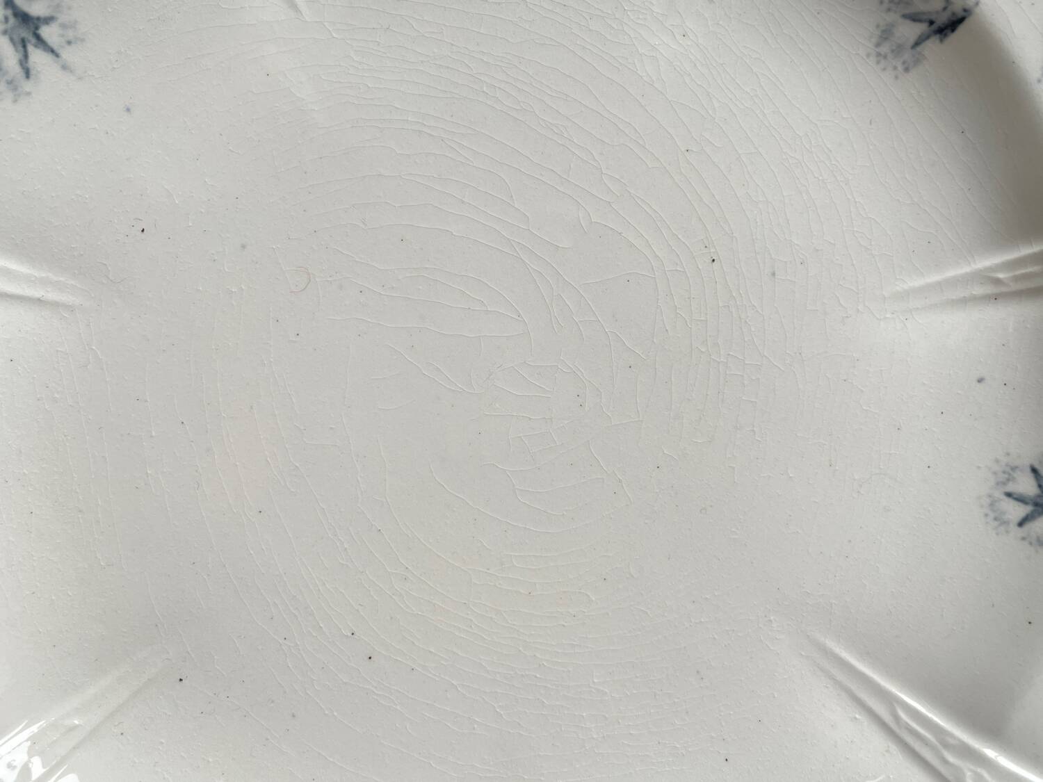 6 Longwy Ironstone Flat Plates, Lorraine Pattern