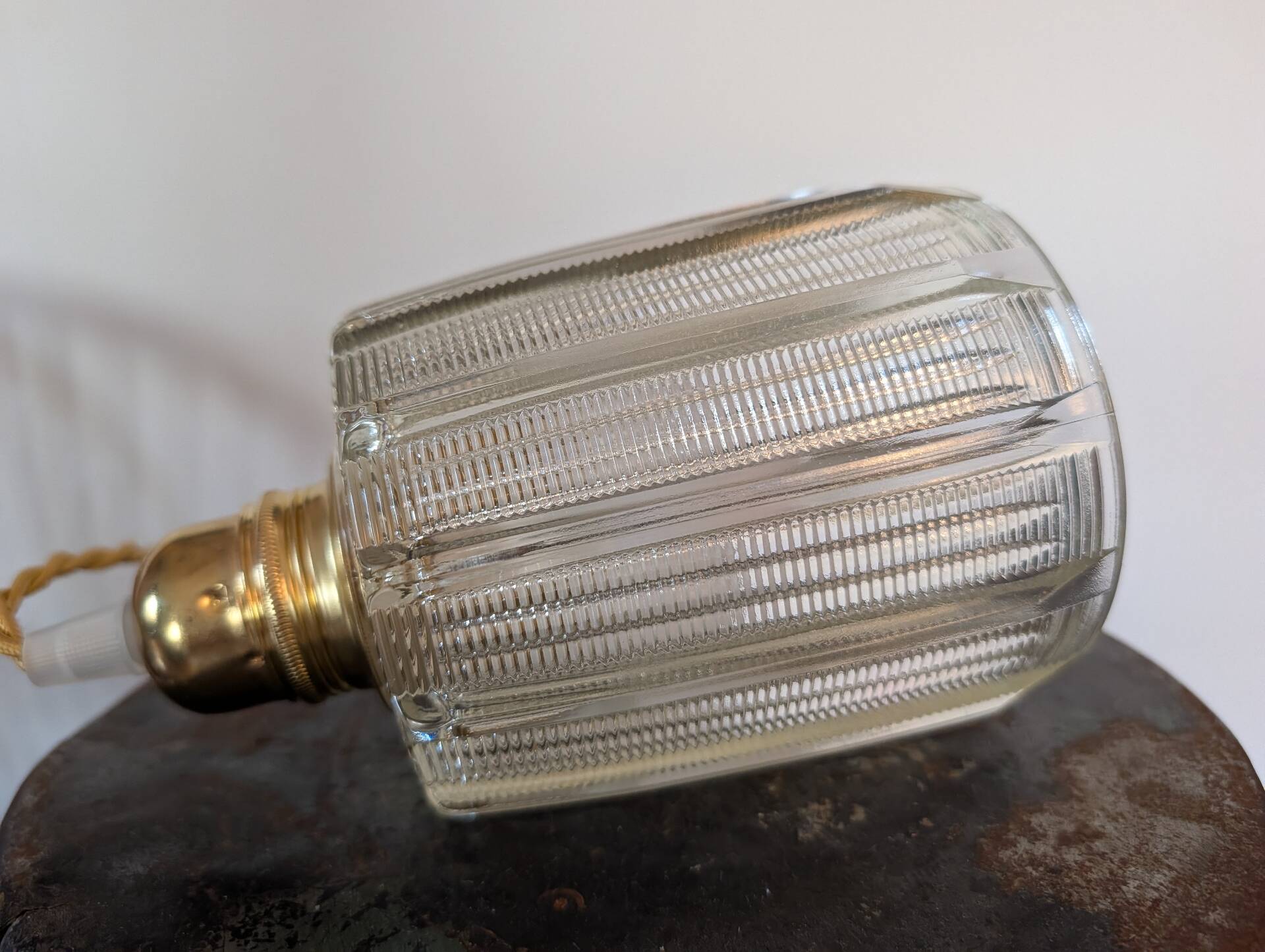 Thick glass lampshade – 1950s/60s