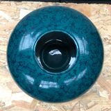 Ancien vase st clément ref 9058 céramique bleu vert made in france vintage