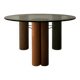 Vintage Saporiti Italia Dining Table – Enamel Column Base - 1980s