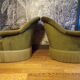 Pair of green velvet toad armchairs