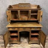 Bureau à gradin époque Art Nouveau en chêne vers 1900