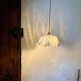 Baladeuse tissu, verre, laiton, câble 3m