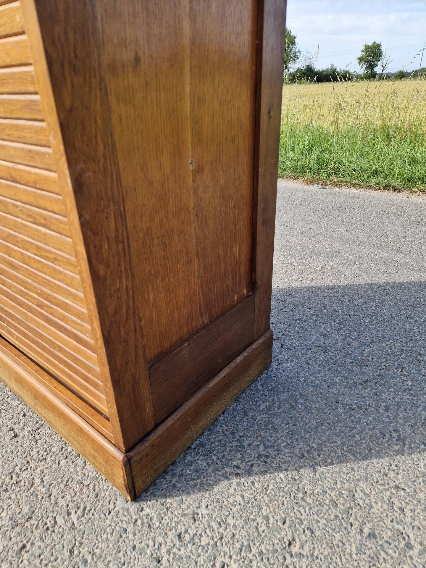 Art Deco filing cabinet with curtain 120 cm