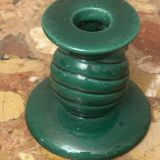 Saint-Clément green ceramic candlestick, 1950s