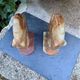 Pair of onyx horse bookends from the 1960s, vintage Italy.