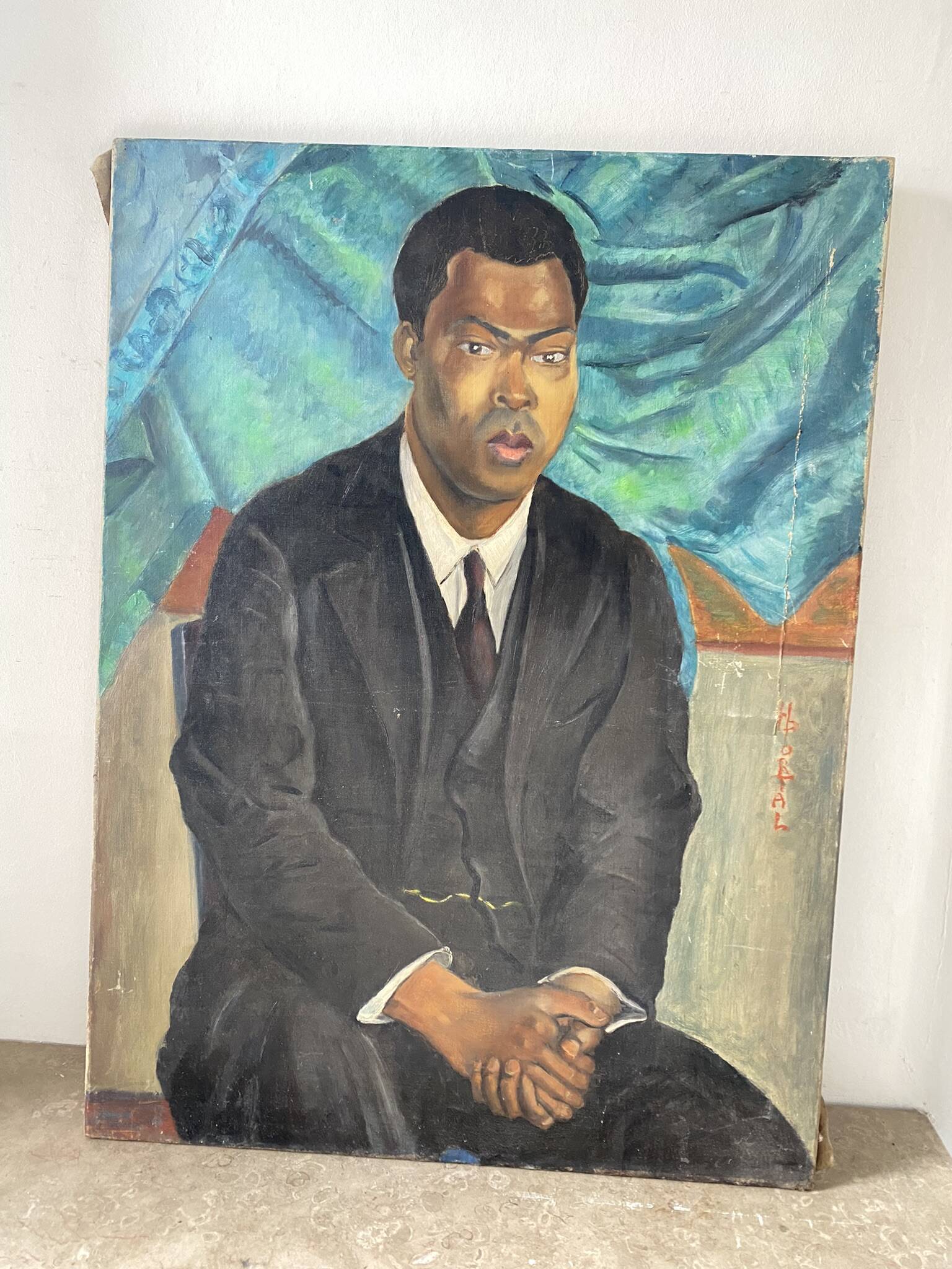 Portrait of a man signed Henry Portal