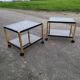 Coffee table golden black and Erard smoked glass