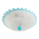 Plafonnier vintage Barovier e Toso - verre bleu clair transparent avec structure - Hollywood Regency - Mid Century Italie années 60 - Éclairage