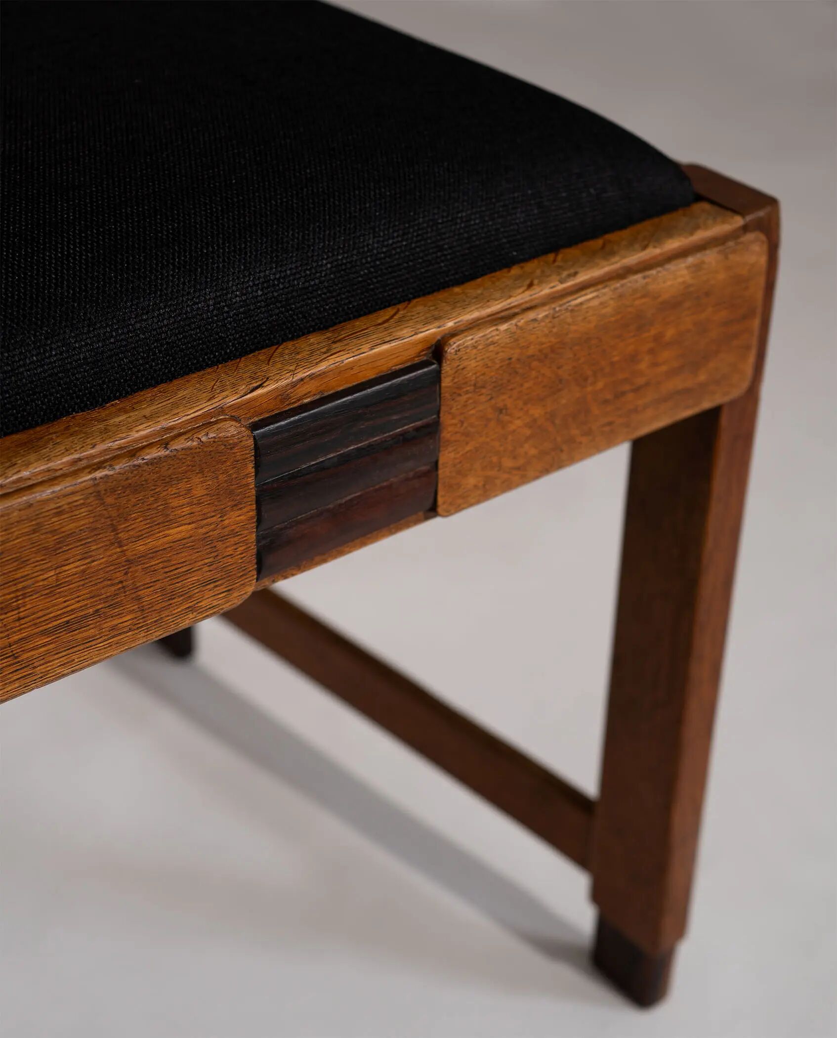 Amsterdam School oak dining chairs, Netherlands, 1920s