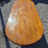 Solid oak farmhouse table, 220×90cm