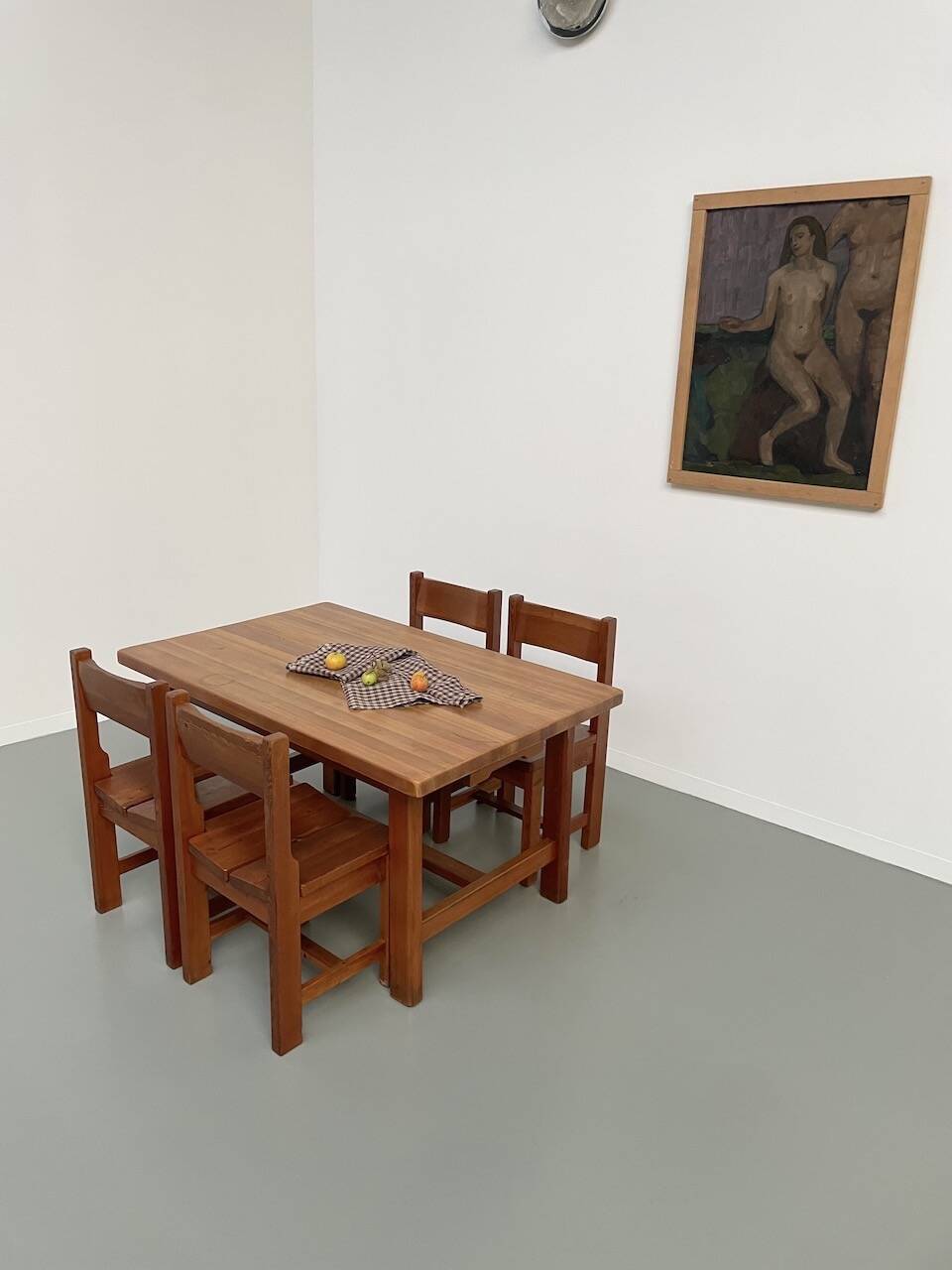 Set of table and 4 chairs, 60s mountain furniture