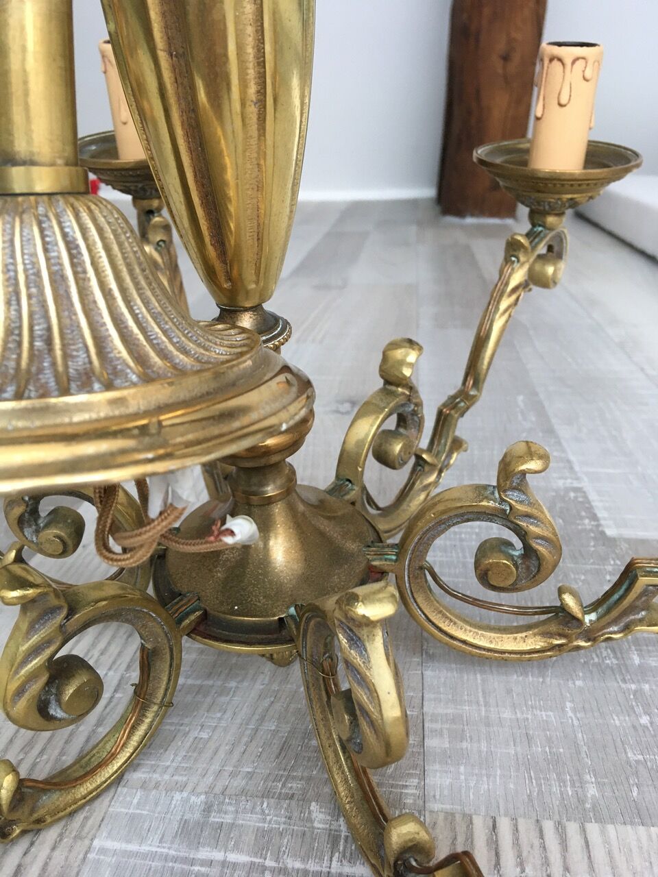 Solid brass chandelier 6 arms