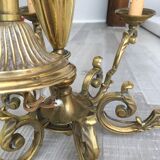 Lustre en laiton massif 6 bras